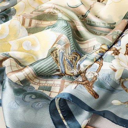 Enchanted Meadows Printed Silk Scarf