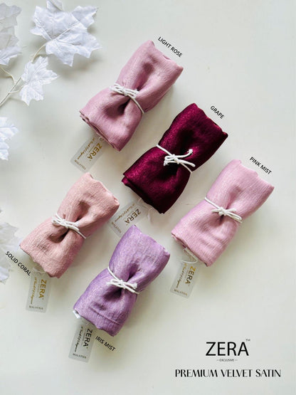 ZERA Premium Velvet Satin Hijabs
