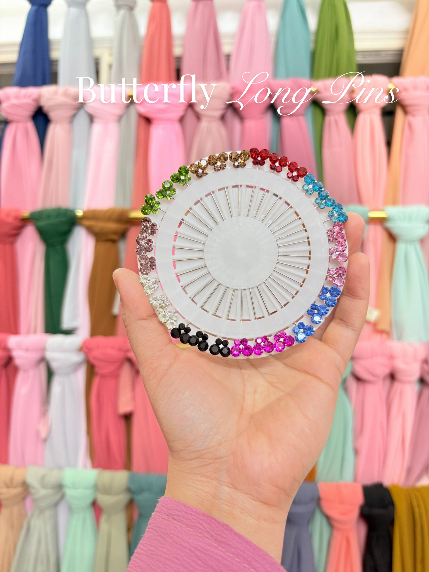 Butterfly Hijab Long Pins