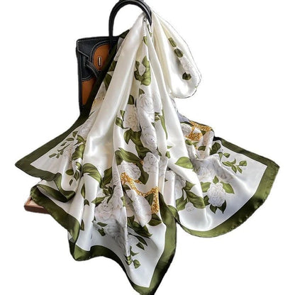 Breathable Silk Scarf – Glossy Finish with Elegant Drape