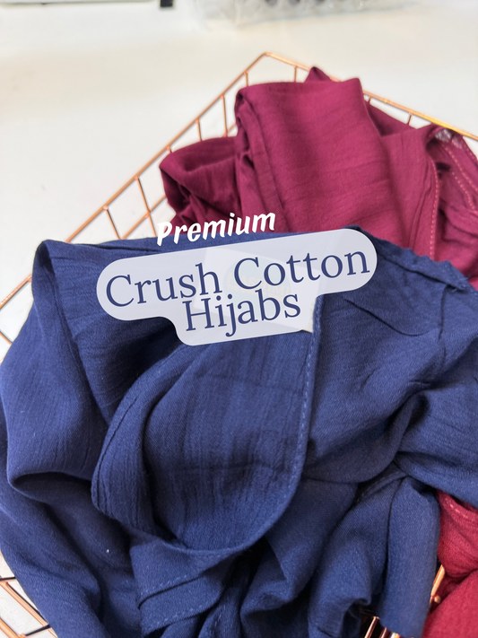 Premium Crush Cotton Hijabs