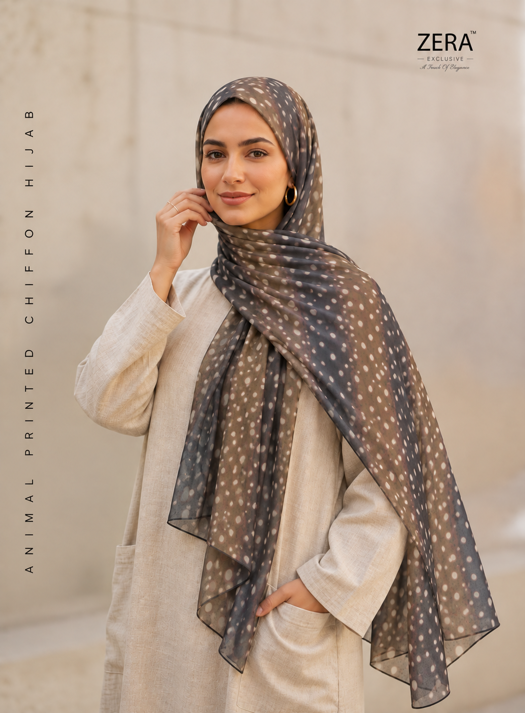 Zera Hitlist Animal Printed Chiffon Hijabs