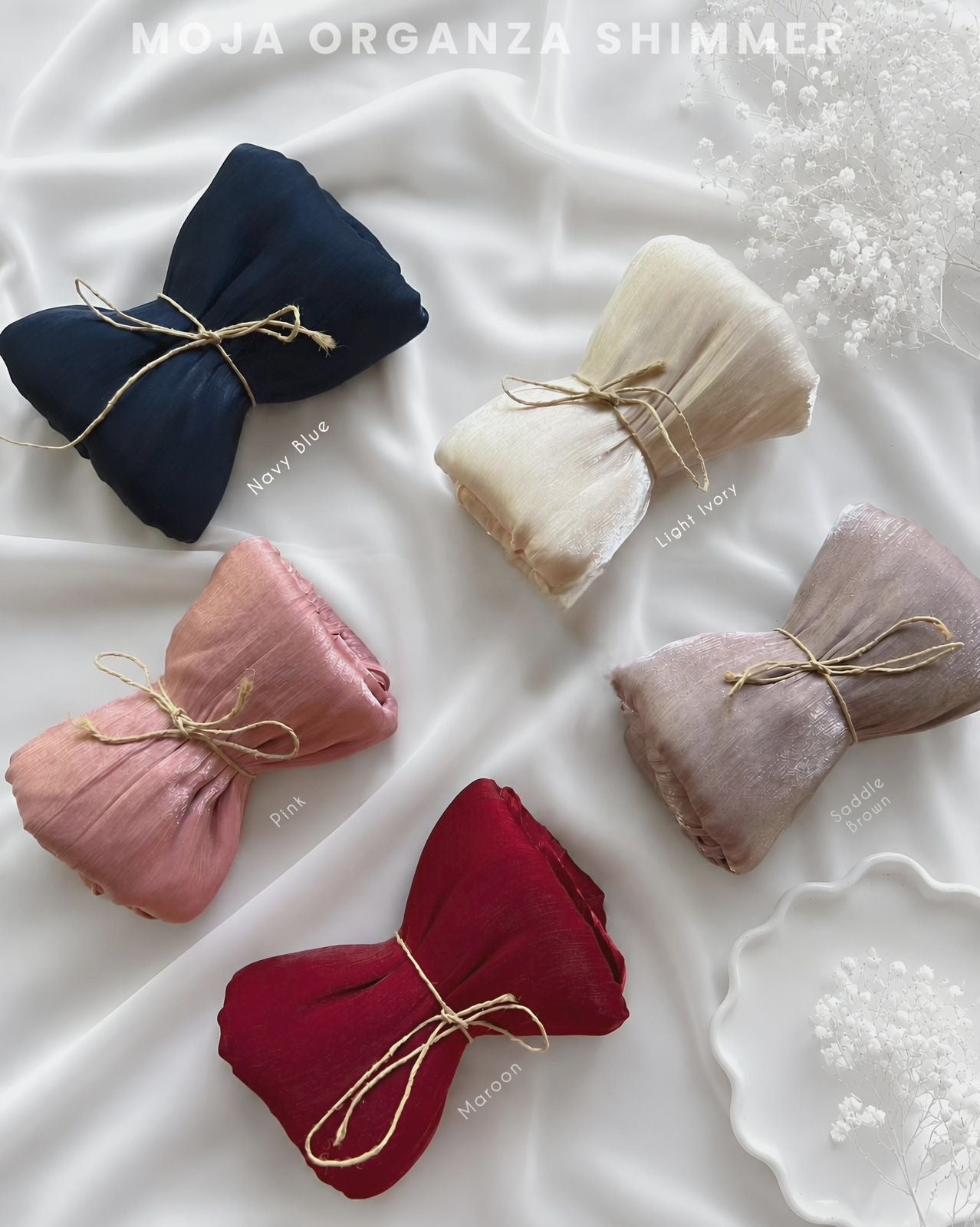 MOJA Organza Shimmer Hijabs 2M Monsoon Edition 26’