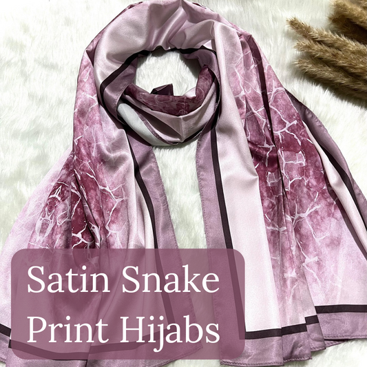 Satin Snake Print Hijabs