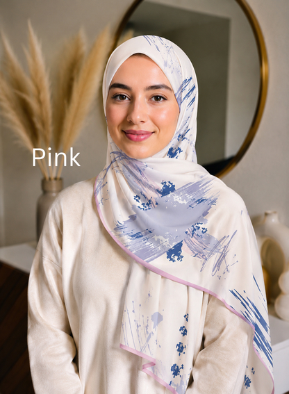 Artists Wave Print Imported Hijabs 2M