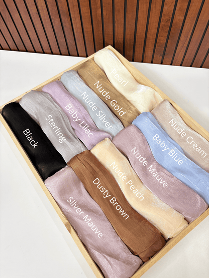 Imported Organza Shimmer 2M Hijabs Monsoon 26'