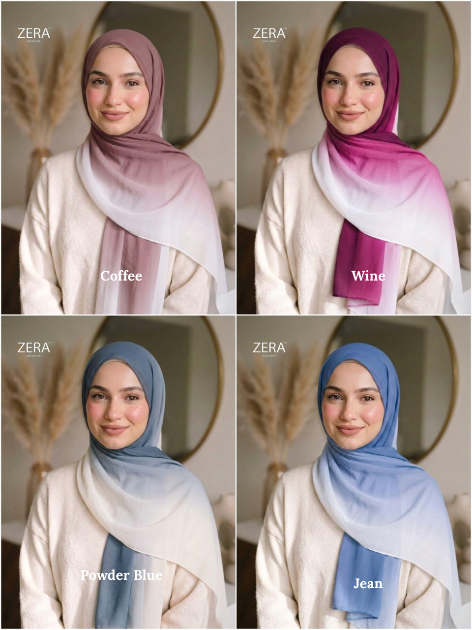 Zera Ombre Chiffon Hijabs Summer '26