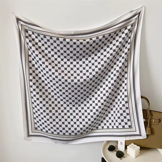 Follies White Printed Square Scarf