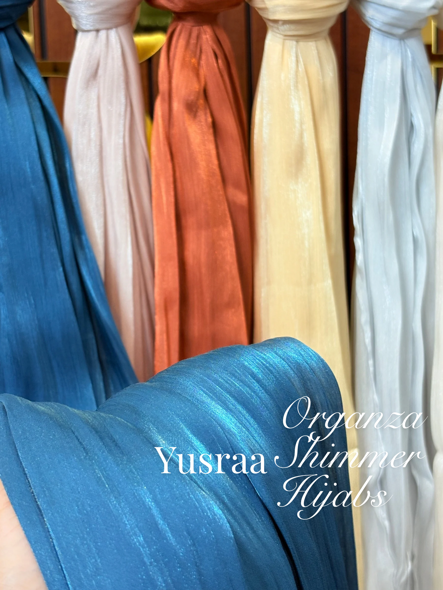 Yusraa Organza Shimmer Hijabs Ramadan Edition
