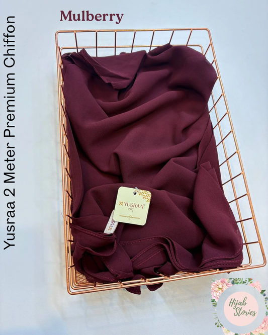 Mulberry Yusraa 2 Meter Chiffon Hijabs