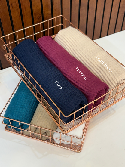 Box Pleated Cotton Hijabs