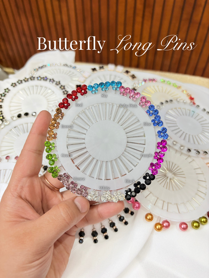 Butterfly Hijab Long Pins