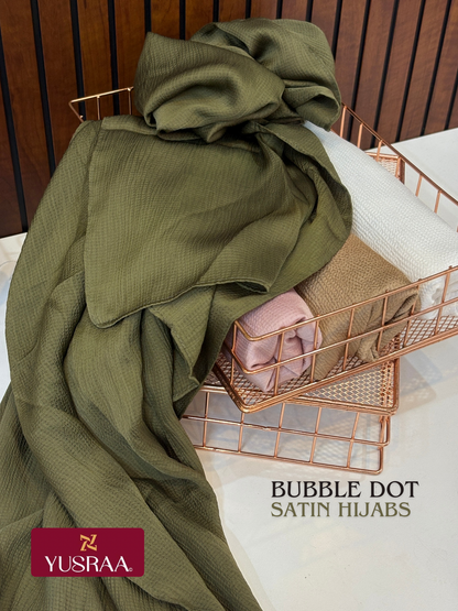 Yusraa Bubble Dot Satin Hijabs