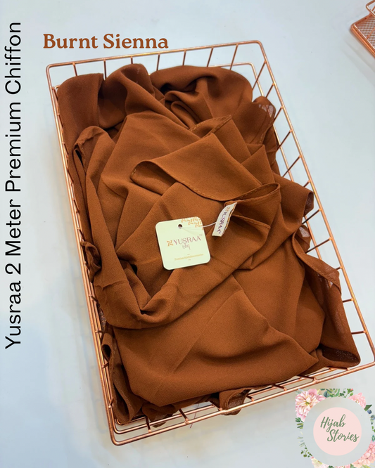 Burnt Sienna Yusraa 2 Meter Chiffon Hijabs