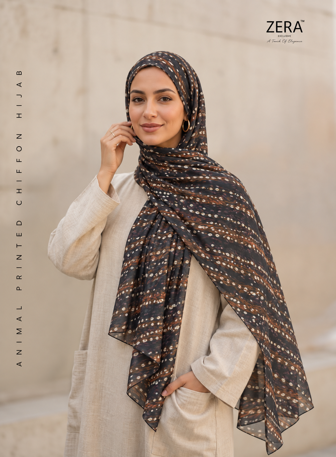Zera Hitlist Animal Printed Chiffon Hijabs