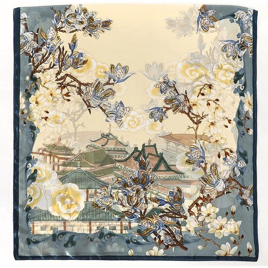 Breathable Silk Scarf – Glossy Finish with Elegant Drape