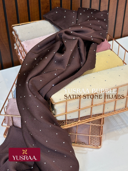Yusraa Bubble Satin Stone Hijabs