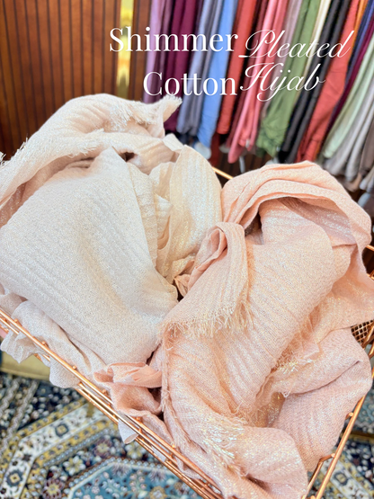 Shimmer Cotton Pleated Hijab