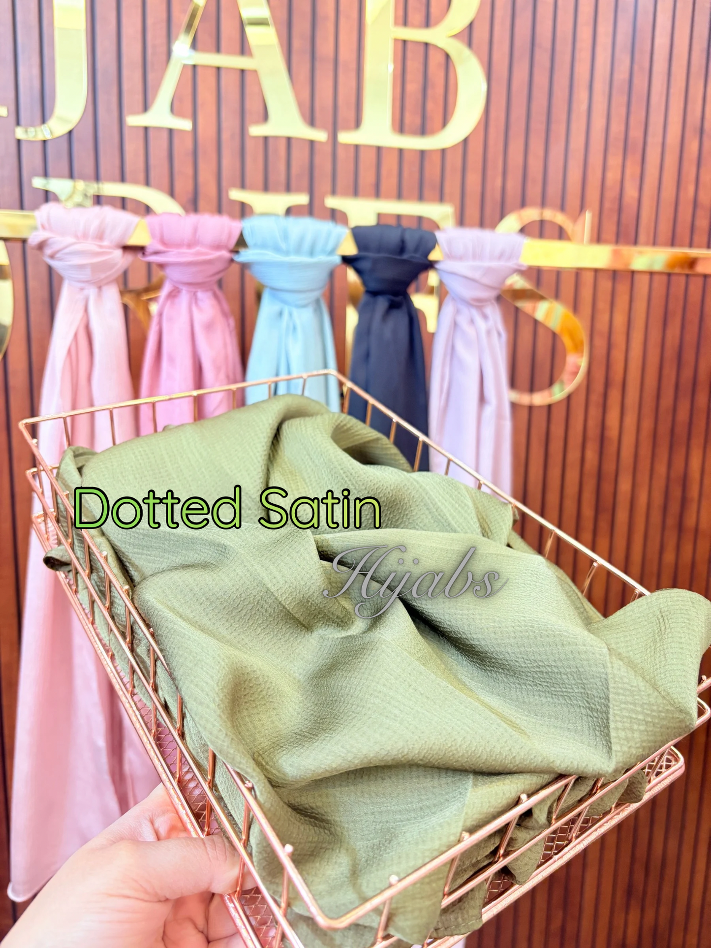 Yusraa Dotted Satin Hijabs