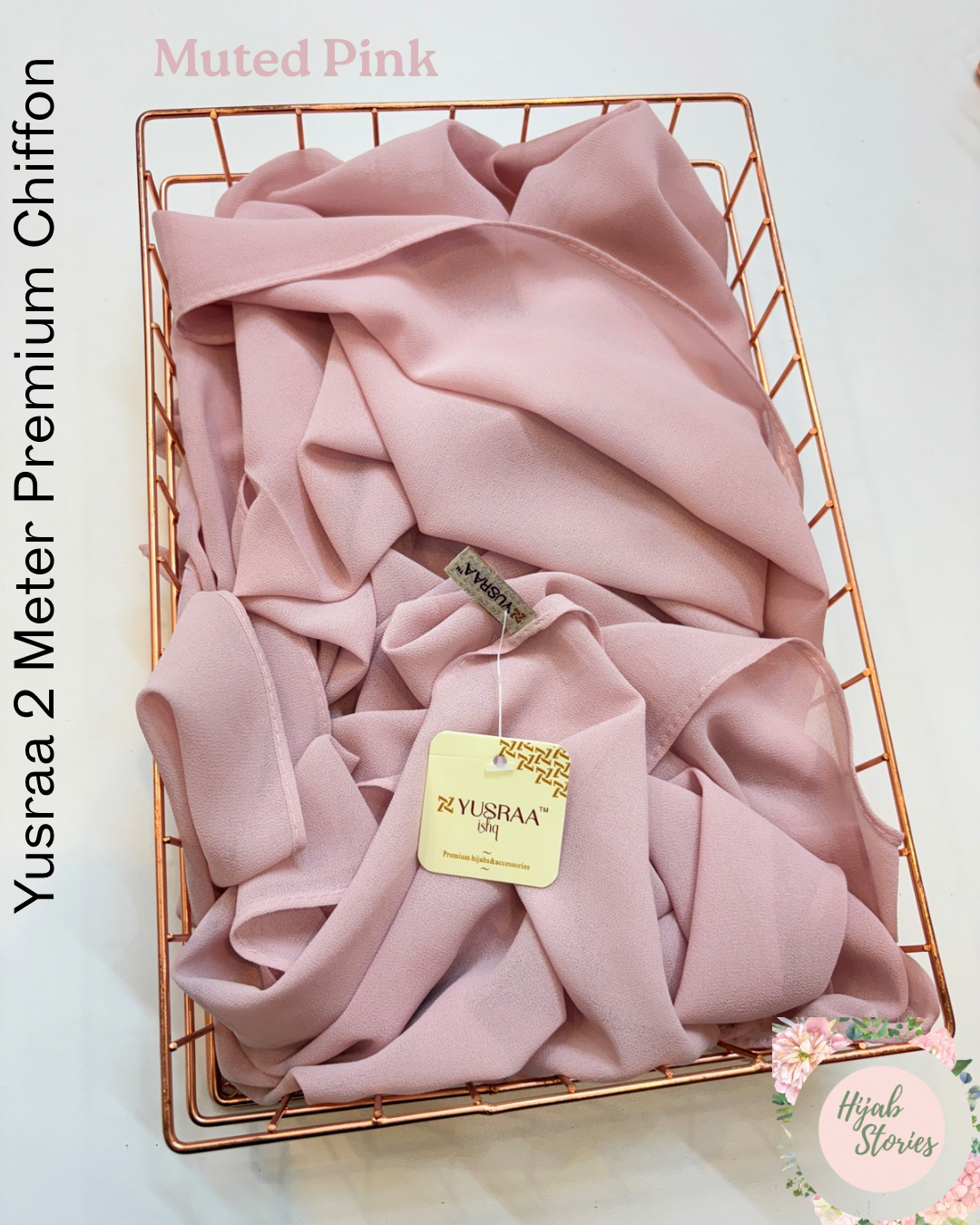 Muted Pink Yusraa 2 Meter Chiffon Hijabs