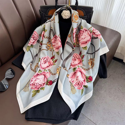 Sierra Bloom Printed Square Scarf