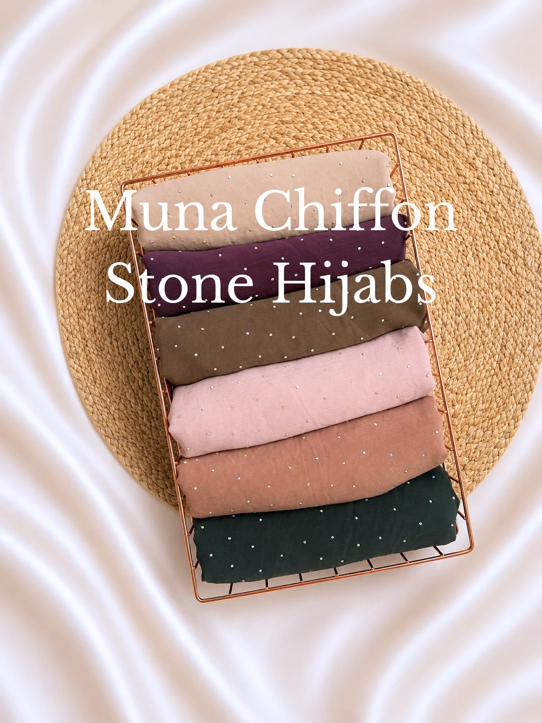 Muna Chiffon Stone Hijabs Summer Edition 26’