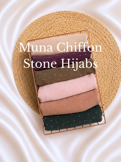 Muna Chiffon Stone Hijabs Summer Edition 26’