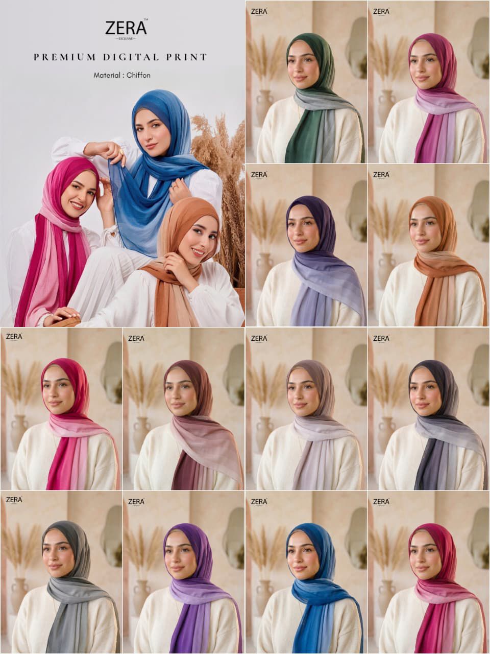 Zera Premium Stripped Ombre Chiffon Summer 26’