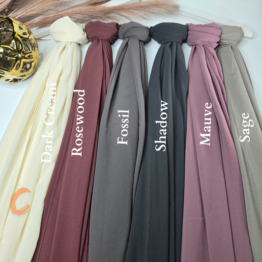 2.1 Meter Premium Malaysian Heavy Chiffon Hijabs