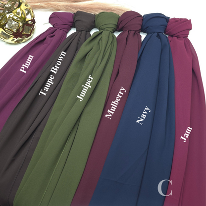 2.2 Meter Premium Malaysian Heavy Chiffon Hijabs