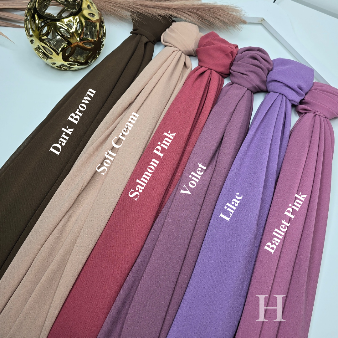 2.2 Meter Premium Malaysian Heavy Chiffon Hijabs