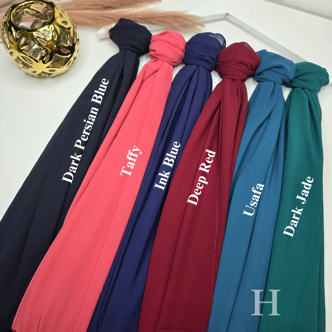 2.2 Meter Premium Malaysian Heavy Chiffon Hijabs