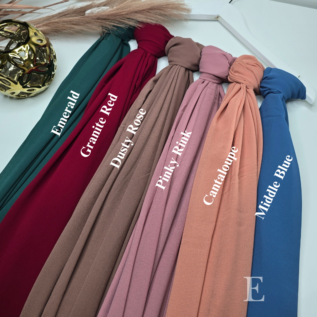 2.2 Meter Premium Malaysian Heavy Chiffon Hijabs