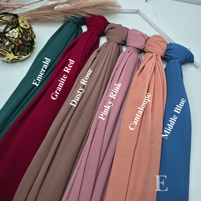 2.2 Meter Premium Malaysian Heavy Chiffon Hijabs