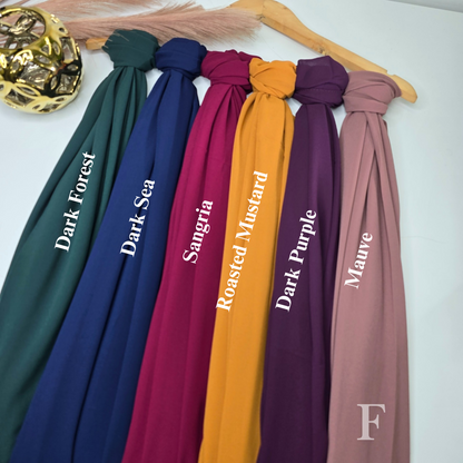 2.2 Meter Premium Malaysian Heavy Chiffon Hijabs