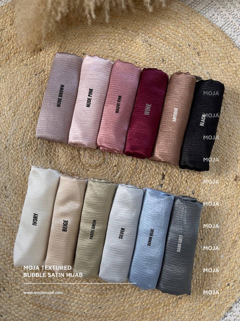 Moja Textured Bubble Satin Hijabs