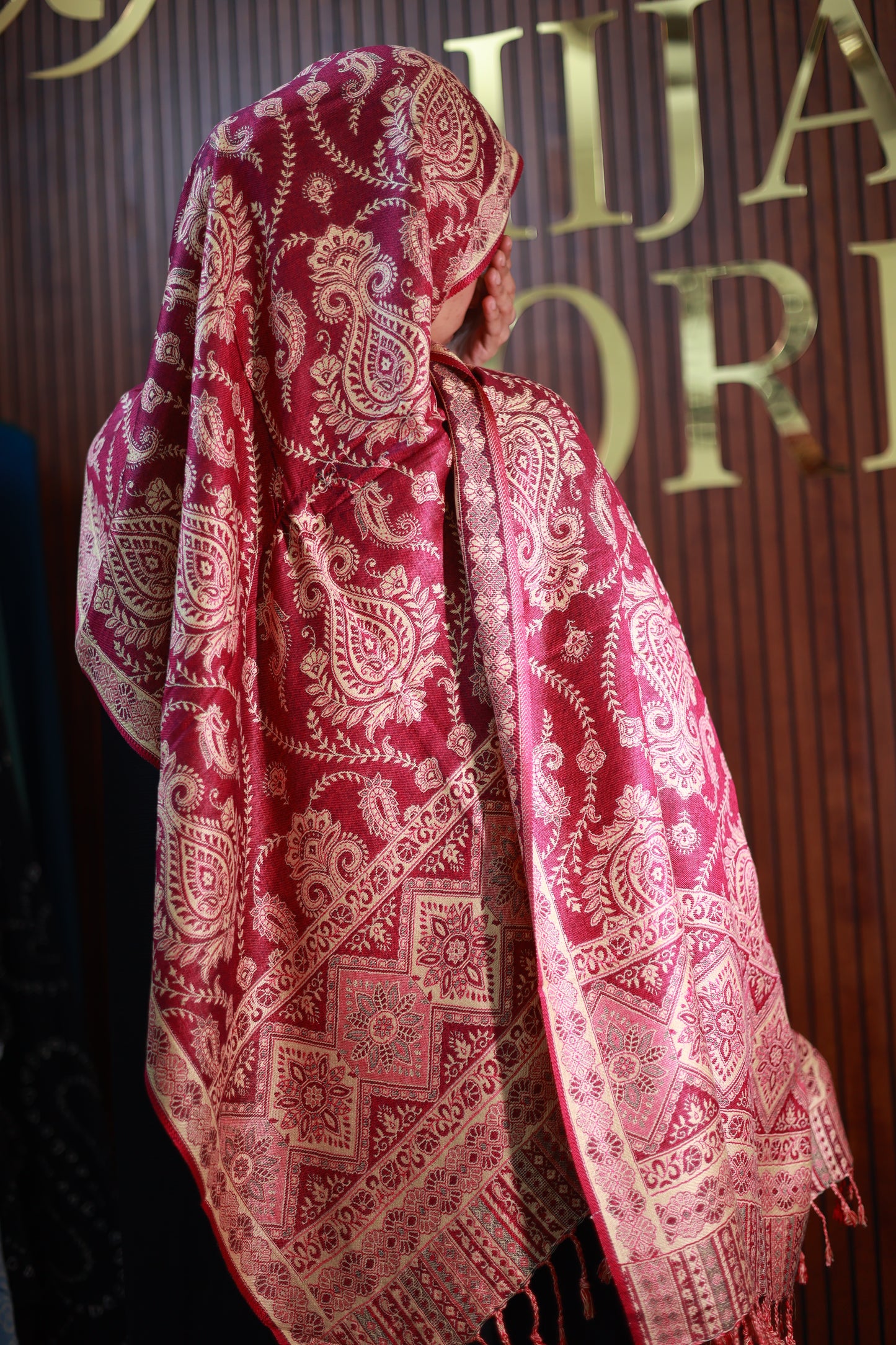 042 Premium Woven Pashmina Shawl Wrap Scarf