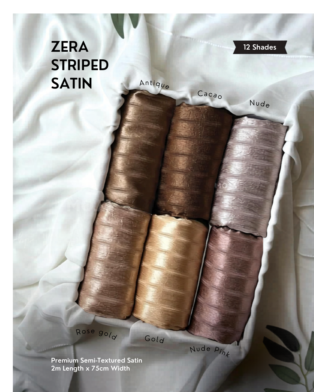 Zera Stripped Satin Hijabs