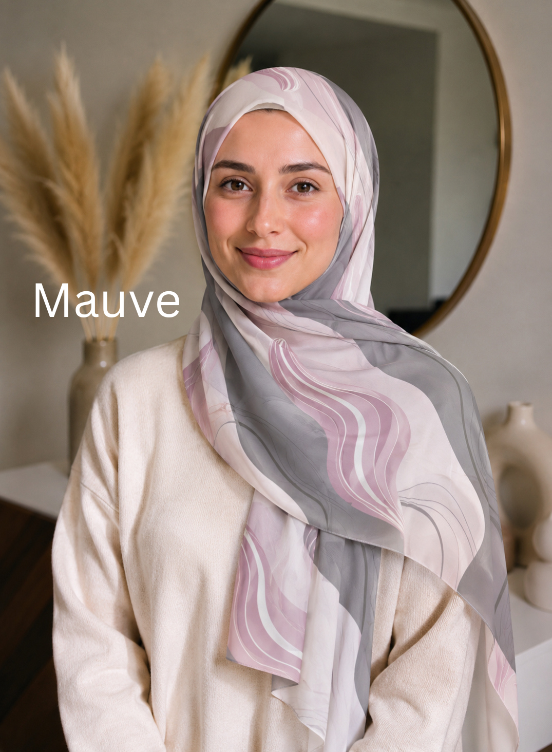 Digital Wave Print Imported Hijabs 2M