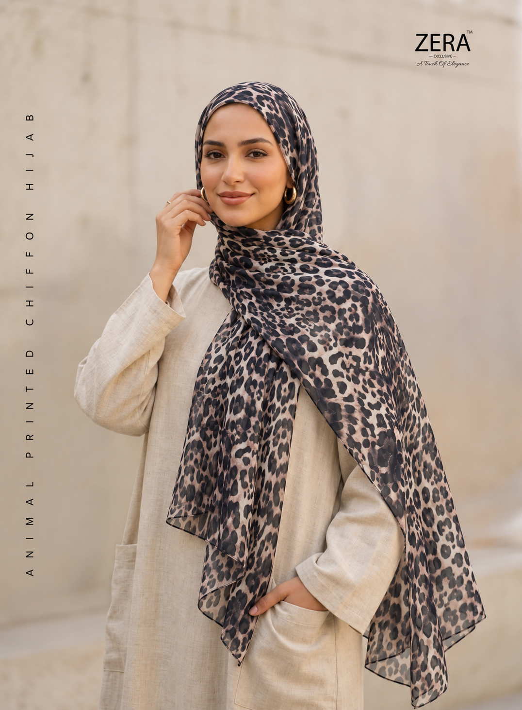 Zera Hitlist Animal Printed Chiffon Hijabs