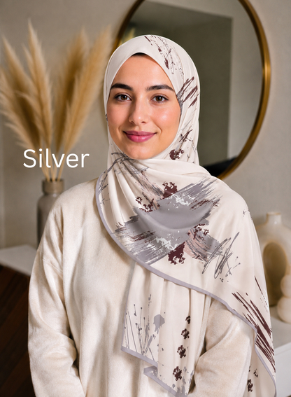 Artists Wave Print Imported Hijabs 2M