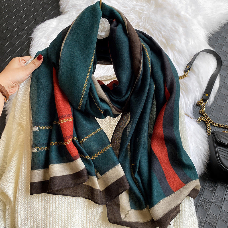 High Line Printed Viscose Scarf