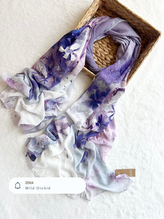 Zera Tulip Digital Printed Heavy Chiffon Hijabs