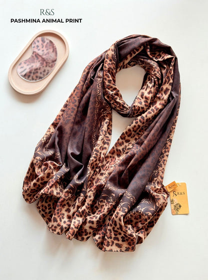 R&S Pashmina Cotton Animal Print Hijabs