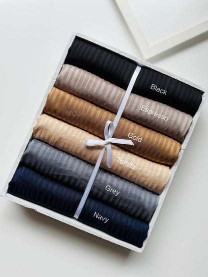 MOJA Organza Stripes Satin Hijabs