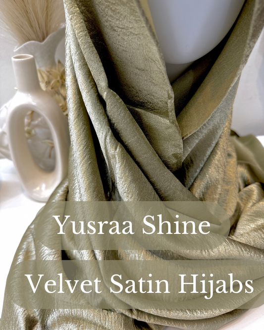 Yusraa Shine Velvet Satin Hijabs