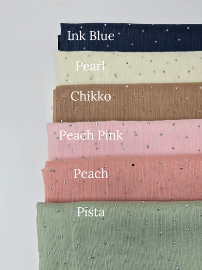 Georgette Shimmer Stone Hijabs Summer Edition