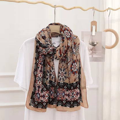 Sand Roblox Flower Printed Viscose Scarf