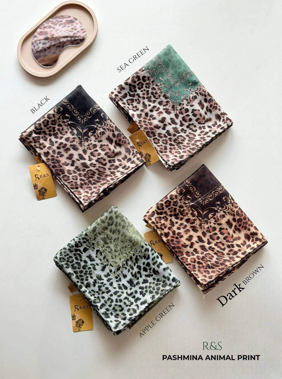 R&S Pashmina Cotton Animal Print Hijabs