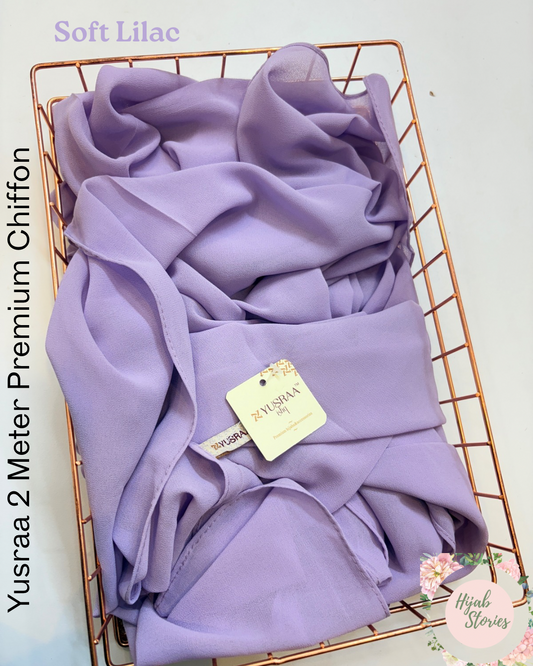 Soft Lilac Yusraa 2 Meter Chiffon Hijabs